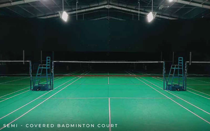 Semi-covered badminton