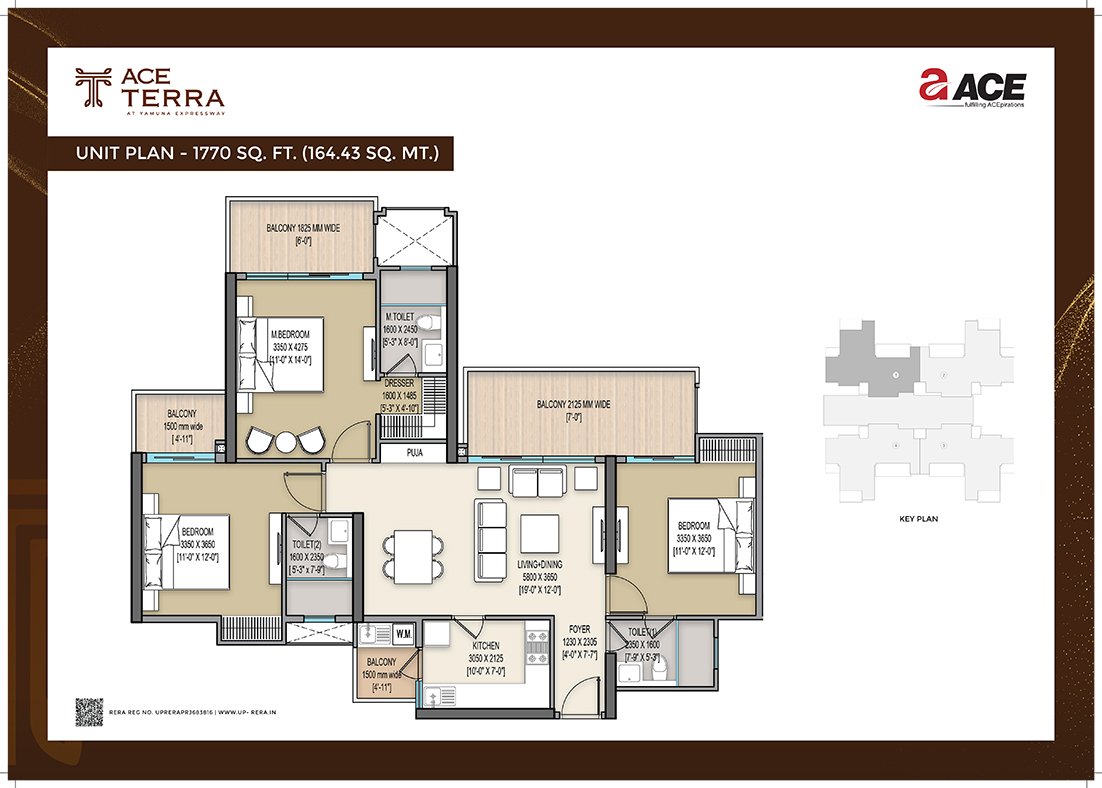 3 BHK 1770 sq.ft. floor plan